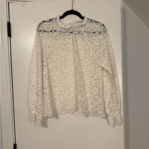 Hill House Cream Lace Blouse